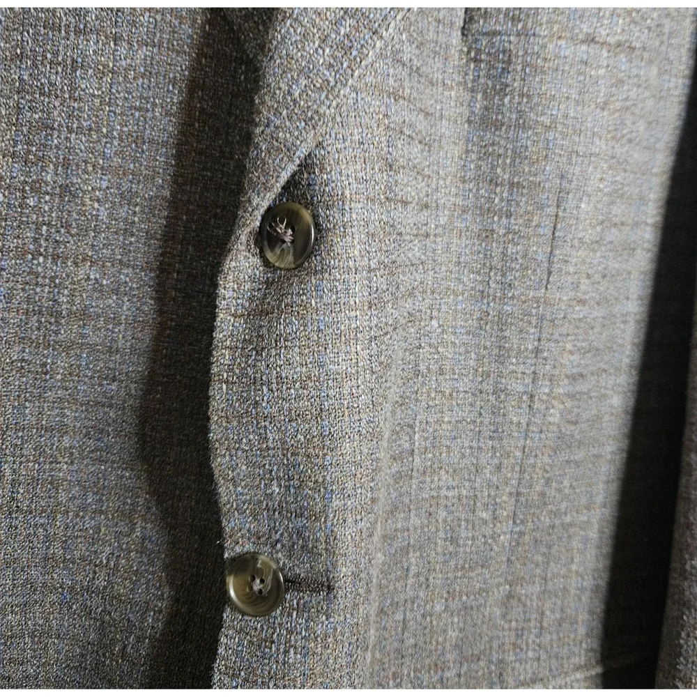 Patrick James Men's Suit Jacket Blazer Sport Coat Wool Linen Silk Tan‎ Size 44R
